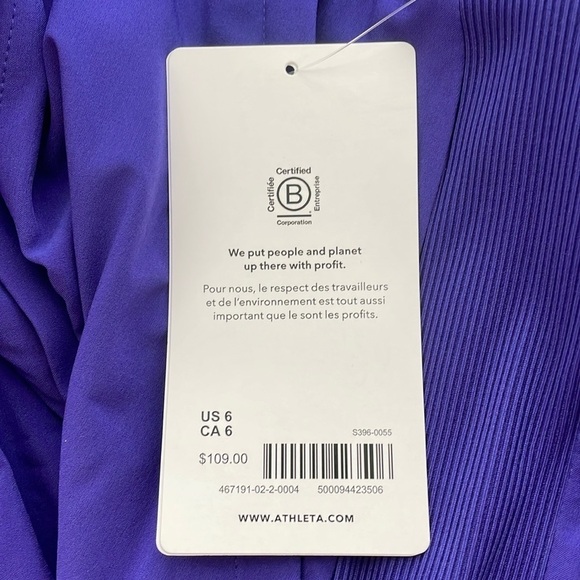 NWT Athleta Brooklyn Lined Pant Purple Size 6 - Picture 4 of 6